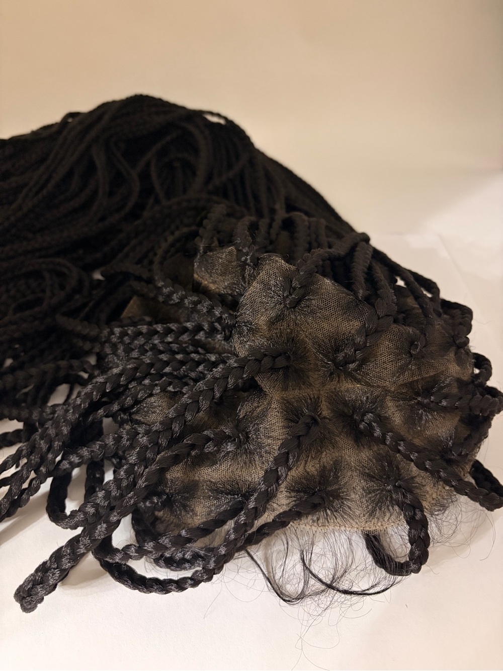 Braided Wig with Blonde Accent - Black & Blonde - Picture 3 of 3